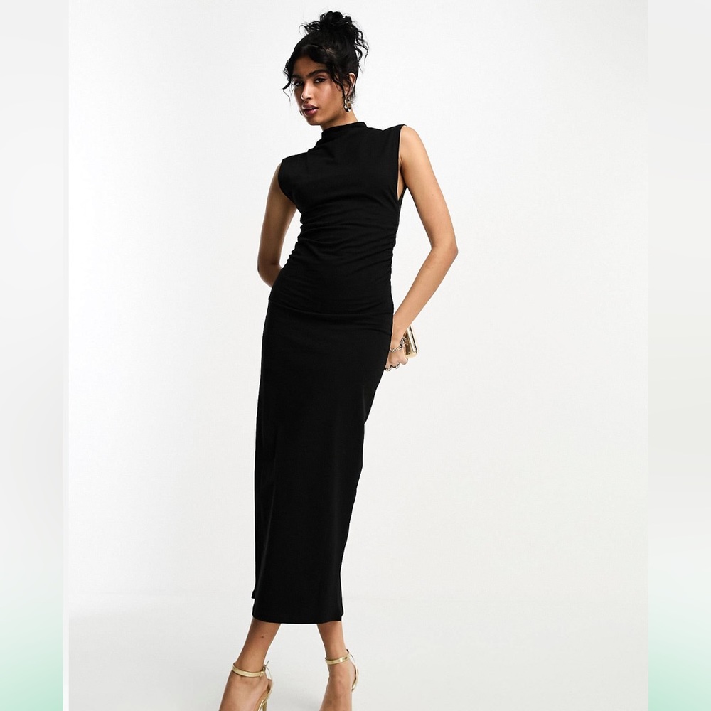 ASOS Design Ruched Midi Dress